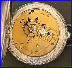 Antique Waltham Model 1883 15 Pocket Watch Parts AWW Coin Silver Case 18s 15j