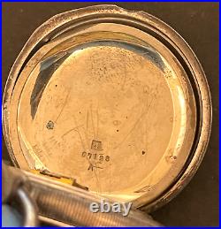 Antique Waltham Model 1883 15 Pocket Watch Parts AWW Coin Silver Case 18s 15j