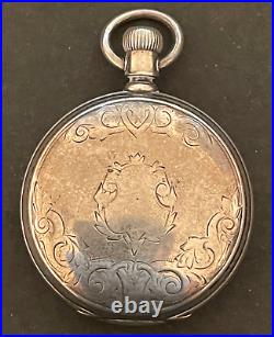 Antique Waltham Model 1883 15 Pocket Watch Parts AWW Coin Silver Case 18s 15j