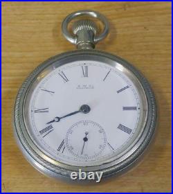 Antique Waltham Pocket Watch Kanji Engraving Rare Junk Untested for Parts Repair
