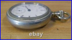 Antique Waltham Pocket Watch Kanji Engraving Rare Junk Untested for Parts Repair