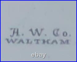 Antique Waltham Pocket Watch Kanji Engraving Rare Junk Untested for Parts Repair