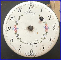 Antique Welleniufs Norrköping Fusee Pocket Watch Movement Parts 49.7mm Swedish