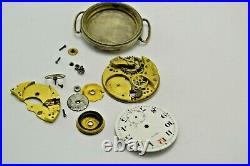 Antique Zenith Trench Watch Enamel Dial Spare Parts&Repair Hand Winding