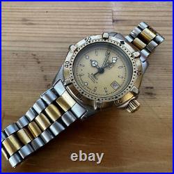 As is For Parts Dead Buttely TAG Heuer Watch Silver Gold 2000 Series 964.008
