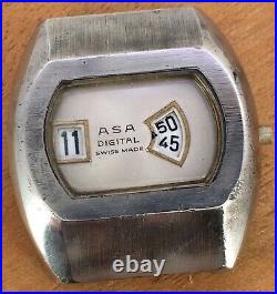 Asa Digitale Jump Hour No Funziona For Parts Hand Manuale 32 mm Salterello Watch