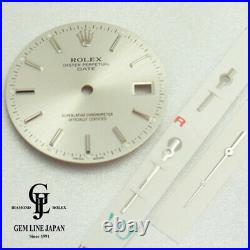 Authentic Rolex Watch Oyster Date Silver Dial Parts & Hands Set g491956609