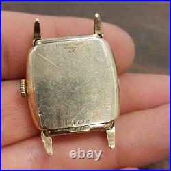 BULOVA Excellency Men's Vintage Wrist Watch Gold Tone 21 Jewel 10BM Parts/Repair