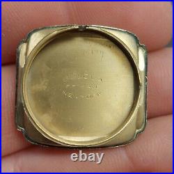 BULOVA Excellency Men's Vintage Wrist Watch Gold Tone 21 Jewel 10BM Parts/Repair