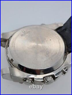 BULOVA PRECISIONIST CHRONOGRAPH DATE C977745 WATCH STAINLESS STEEL for PARTS