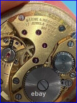 Baume & Mercier 17 Jewel Movement BM 1050 Manual Wind For Watch Parts