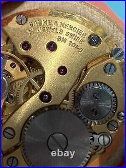 Baume & Mercier 17 Jewel Movement BM 1050 Manual Wind For Watch Parts