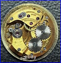 Baume Mercier Watch Movement BM775 17 Jewels Running with Dial & Hands Parts
