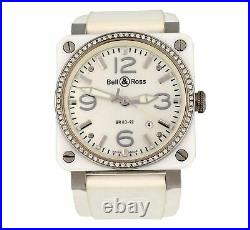 Bell & Ross 42 mm BR 03 92 White Ceramic Diamond Automatic BR0392-WH-C-D/SCA