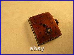 Benrus 1950 Dark Copper dial square watch model ax11 runs for restoration parts