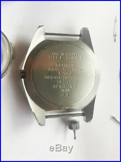 Benrus TYPE 1 I Diver Military Watch For Parts Hands Crown Case Crystal Bezel