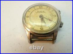 Benrus Wrist Alarm RARE VINTAGE WATCH RUNS FOR REPAIR HANDS AND ALARM OR PARTS