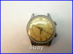 Benrus Wrist Alarm RARE VINTAGE WATCH RUNS FOR REPAIR HANDS AND ALARM OR PARTS