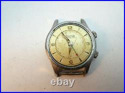 Benrus Wrist Alarm RARE VINTAGE WATCH RUNS FOR REPAIR HANDS AND ALARM OR PARTS