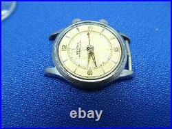 Benrus Wrist Alarm RARE VINTAGE WATCH RUNS FOR REPAIR HANDS AND ALARM OR PARTS