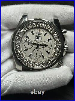 Breitling Bentley Stainless Steel Men's Watch Aftermarket Diamond For Parts