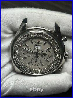 Breitling Bentley Stainless Steel Men's Watch Aftermarket Diamond For Parts