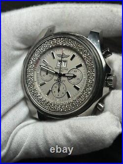 Breitling Bentley Stainless Steel Men's Watch Aftermarket Diamond For Parts