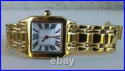 Bronzo Italia MOP Cushion Dial Swiss Parts Panther Bracelet Gold Tone Watch 6