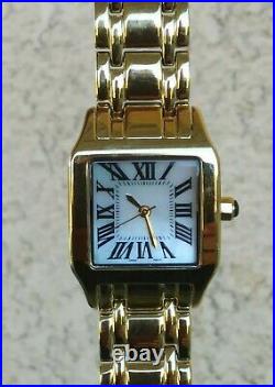 Bronzo Italia MOP Cushion Dial Swiss Parts Panther Bracelet Gold Tone Watch 6