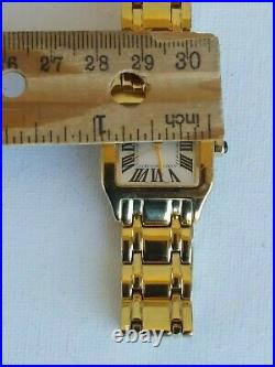 Bronzo Italia MOP Cushion Dial Swiss Parts Panther Bracelet Gold Tone Watch 6