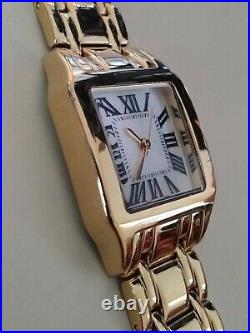 Bronzo Italia MOP Cushion Dial Swiss Parts Panther Bracelet Gold Tone Watch 6