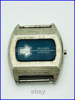 Buler Super Nove jumping hours 8363 Hand wind 30 mm Stainless Watch for parts