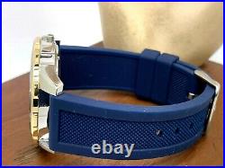 Bulova Men's Watch 98B345 Diver Quartz 44mm Blue Dial Rubber FOR REPAIR PARTS