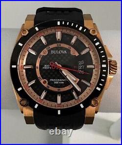 Bulova Precisionist Black Dial Men's Watch 97B152 300M WR For Parts / Repair