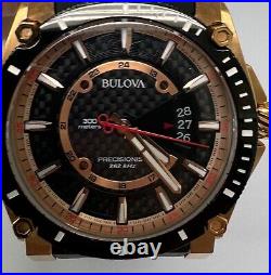 Bulova Precisionist Black Dial Men's Watch 97B152 300M WR For Parts / Repair