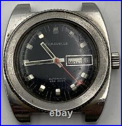 Caravelle Automatic 666 Feet Watch Red Jet Second Hand M9 Parts Restoration Dive