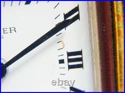 Cartier Travel Alarm Clock Watch Desk Table Hand-Winding for repair or parts