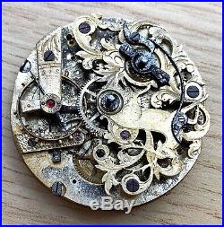 Carved Pocket watch Hand Manual 42,5 mm NO Funciona for parts bolsillo vintage