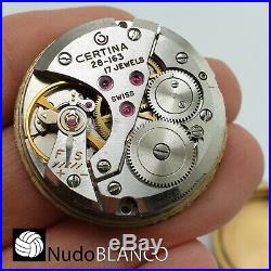 Certina Biostar Watch Manual Wind Dial Hands For Parts Balance Ok