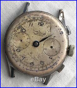 Charles Nicolet Tramelan Chronograph Doesn'T Works For Parts Hand Manual 37mm