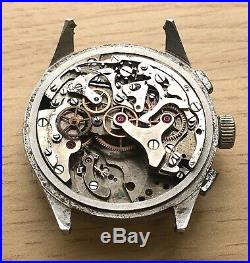 Charles Nicolet Tramelan Chronograph Doesn'T Works For Parts Hand Manual 37mm