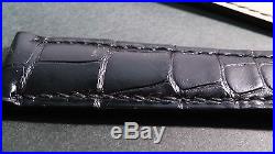 Chopard Band, padded Black, 20/16mm, Hand-Stitched, Alligator, 115/80 lengths