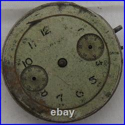 Chronograph mens wristwatch movement & dial 33 mm. In diameter for parts