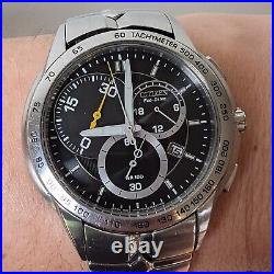 Citizen AT1060-58E Eco-Drive Tachymeter Chronograph Date Men's Watch FOR PARTS