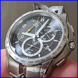 Citizen AT1060-58E Eco-Drive Tachymeter Chronograph Date Men's Watch FOR PARTS