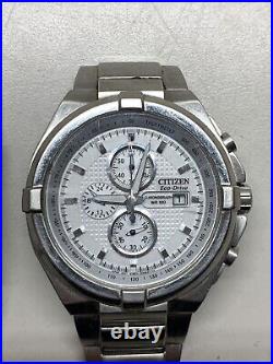 Citizen Eco Drive Chronograph WR100 Watch B612-SD99647 For Parts Or Repair