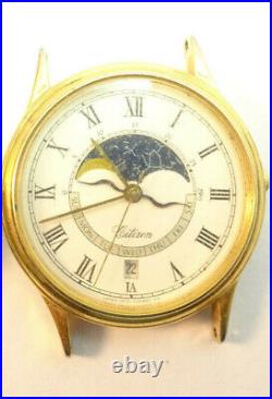 Citizen Moonphase Constellation Watch For Vintage 1990 Stem And Bat Repair Parts