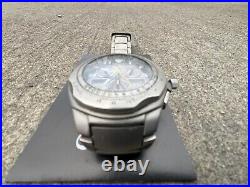 Citizen Skyhawk Eco Drive C650 Aviator Wrist Watch Titanium FOR PARTS ONLY