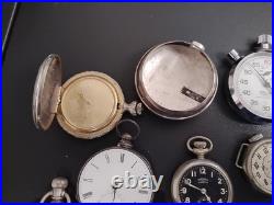 Collection of pocket watches, Roosevelt, Waltham, Hamilton Westclox &GF #2 Parts