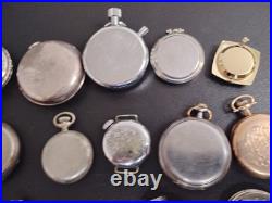 Collection of pocket watches, Roosevelt, Waltham, Hamilton Westclox &GF #2 Parts